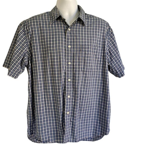 Eddie Bauer Mens Short Sleeve Button Down Cotton Shirt Large - Picture 1 of 9